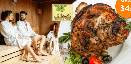 Privátní wellness s večeří a 2 litry Plzně 