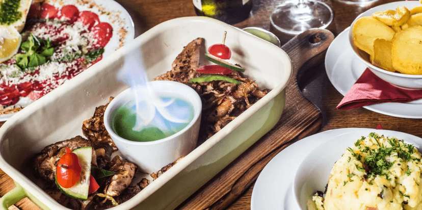 3chodové menu s hořící bouzovskou omáčkou pro 2