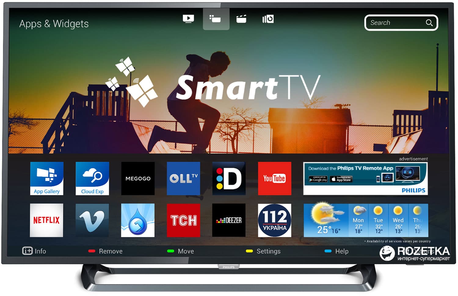 Ultra HD TV, HDR, Smart, 139cm, Philips