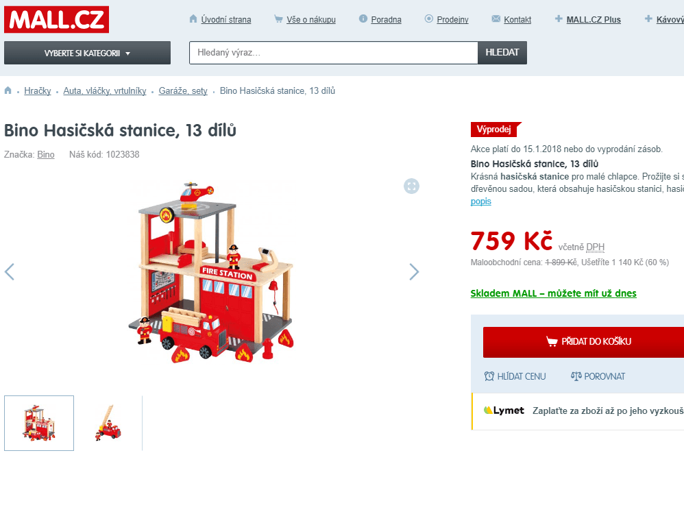 Bino Hasičská stanice dřevěná, 13 dílů