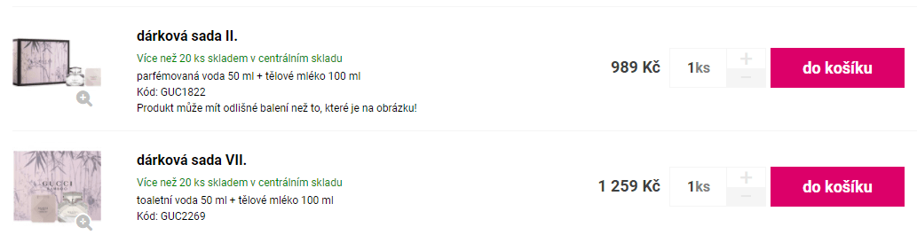 Dárková sada Gucci Bamboo, edp 50ml + 100 ml krém