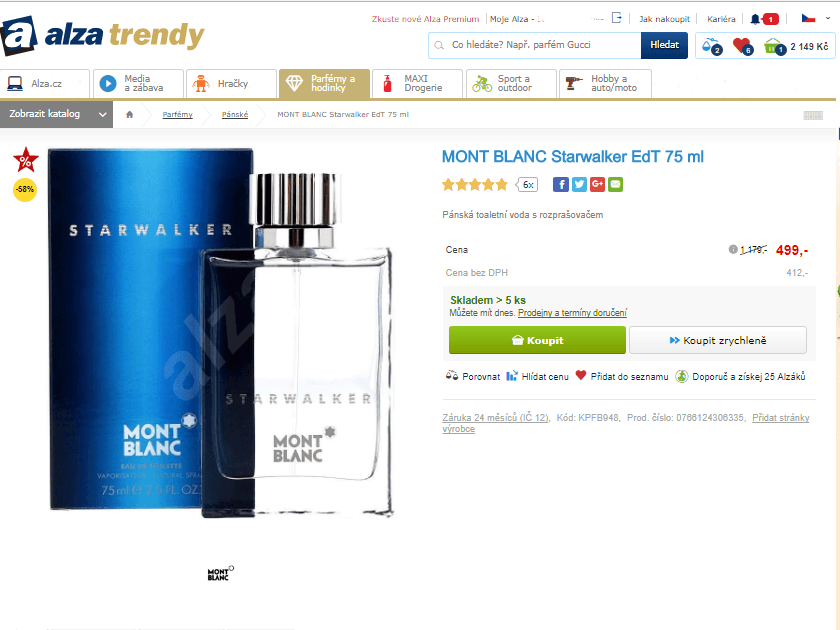 MONT BLANC Starwalker EdT 75 ml
