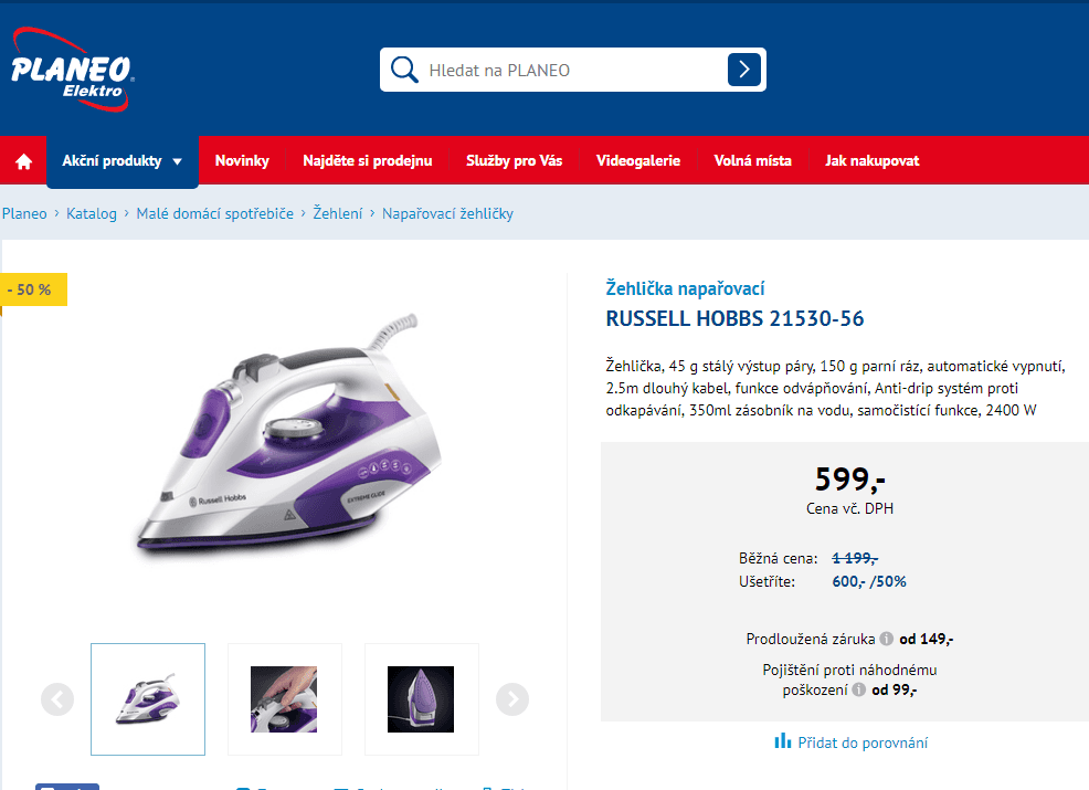 Napařovací žehlička Russell Hobbs
