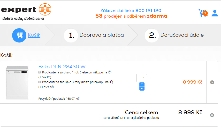 Myčka nádobí Beko, A+++, 14 sad
