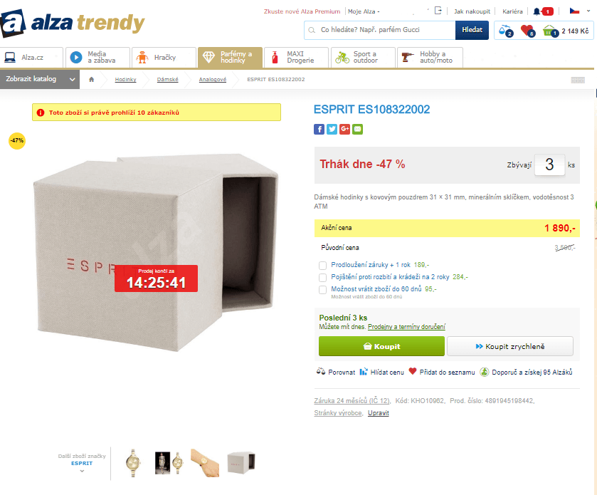 Dámské hodinky ESPRIT ES108322002