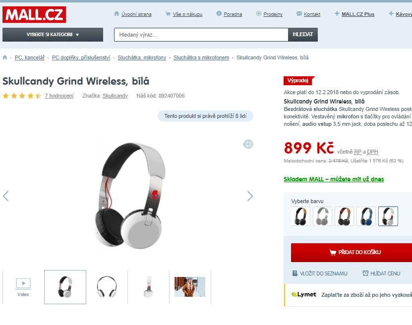 Bezdrátová sluchátka Skullcandy Grind Wireless 