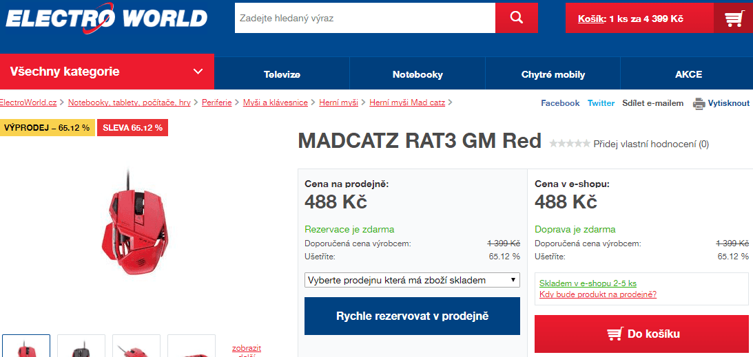 Herní myš MadCatz R.A.T. 3 