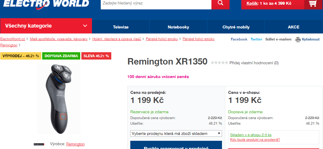 Pánský holící strojek Remington HyperFlex 