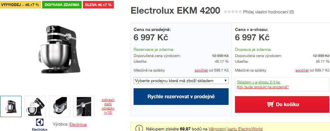 Kuchyňský robot Electrolux EKM 4200