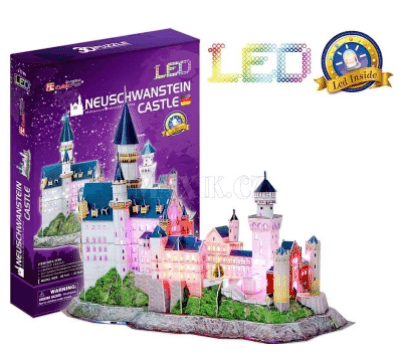 3D puzzle s LED světly Zámek Neuschwanstein