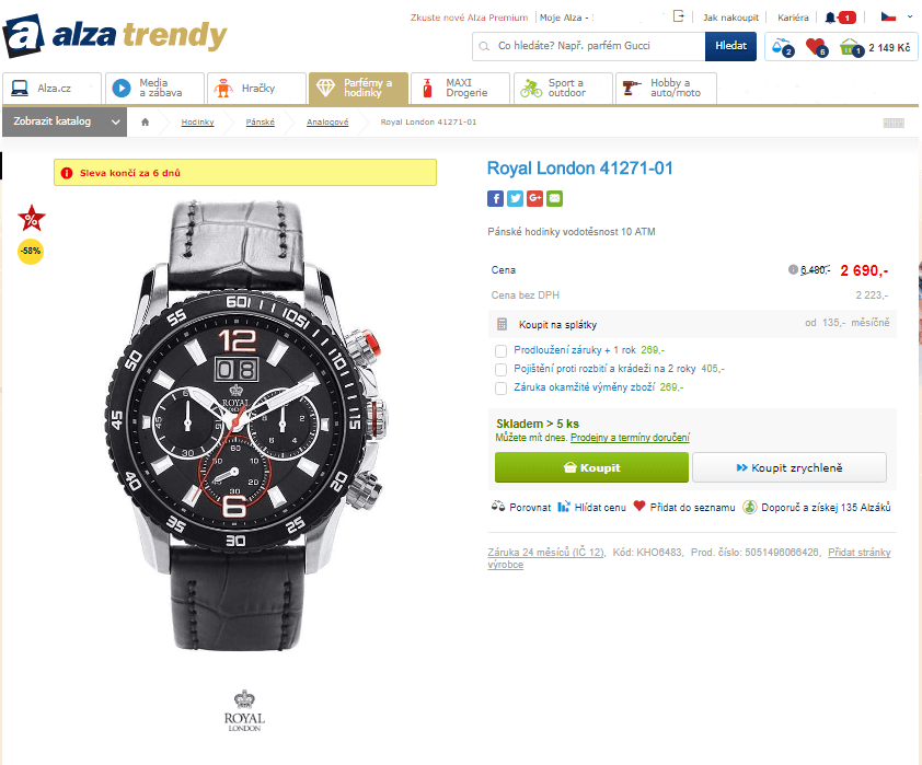 Pánské hodinky Royal London 41271-01