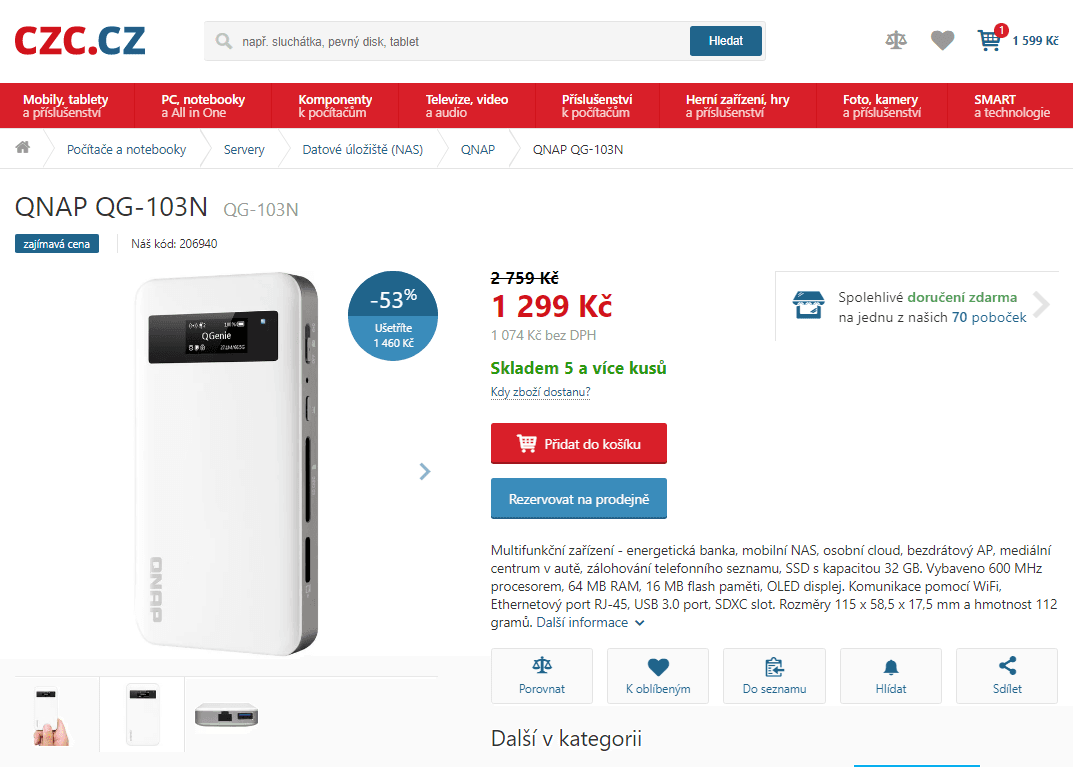 NAS server, powerbanka, cloud, AP v 1