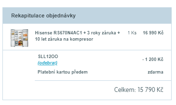 Americká lednice Hisense, led, displej, no frost