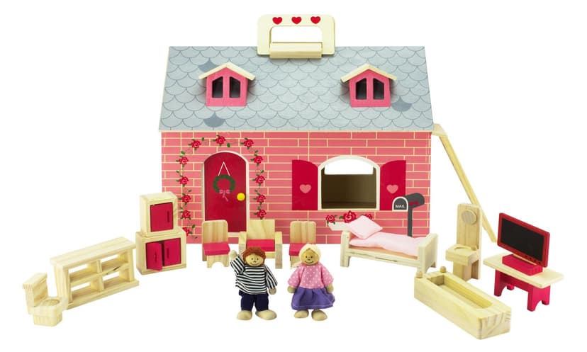 Dřevěný domeček pro panenky