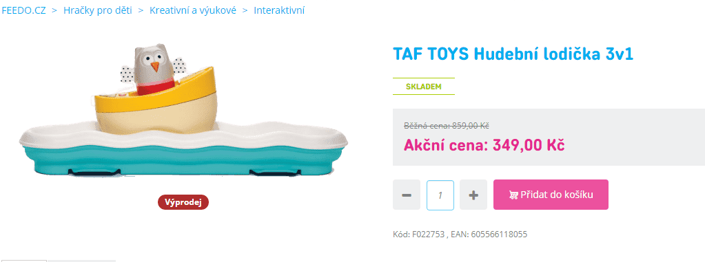 Hudební lodička Taf Toys 3v1 