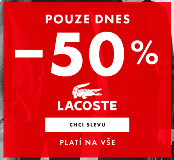 Bibloo - Sleva 50% na Lacoste
