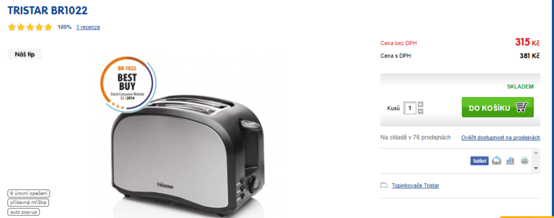 Toaster Tristar BR 1022 