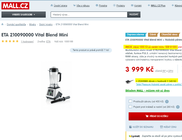 Multifunkční stolní mixér ETA Vital Blend 