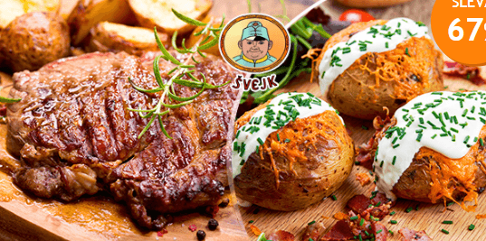 Vepřová krkovice s opečeným bramborem a pivem
