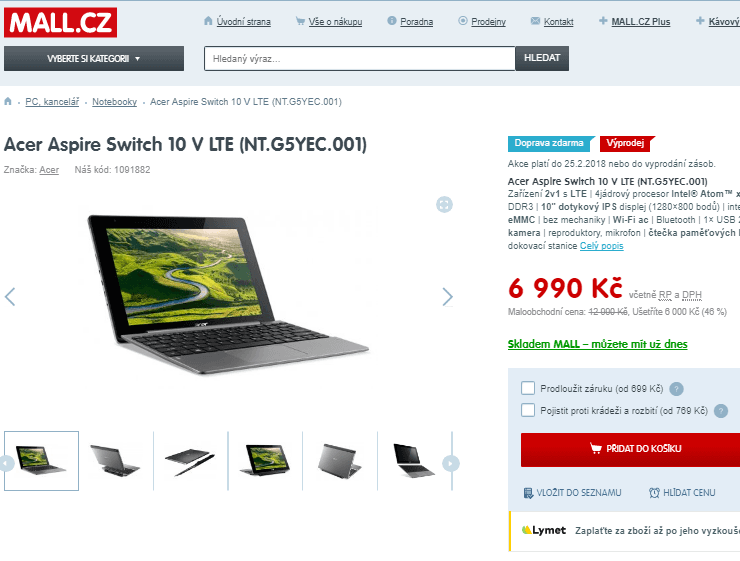 Acer Switch, 1,84GHz, 2GB RAM, 32GB, 10"