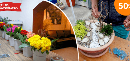 3hodinový kurz designové floristiky