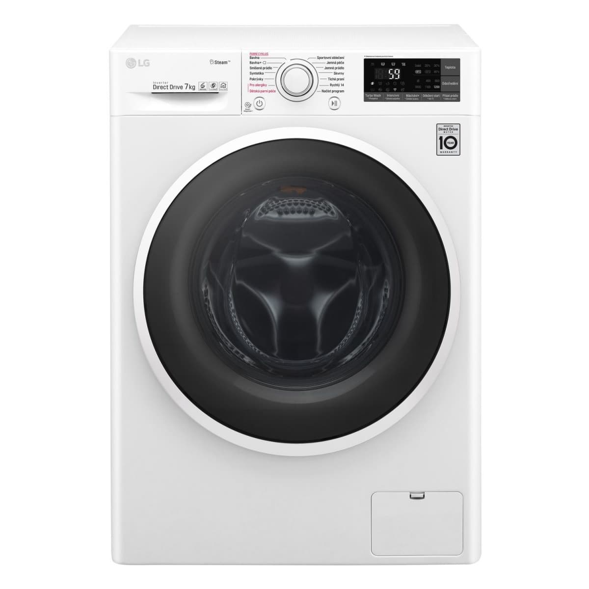 Parní pračka LG, 7kg, 1200 ot., NFC