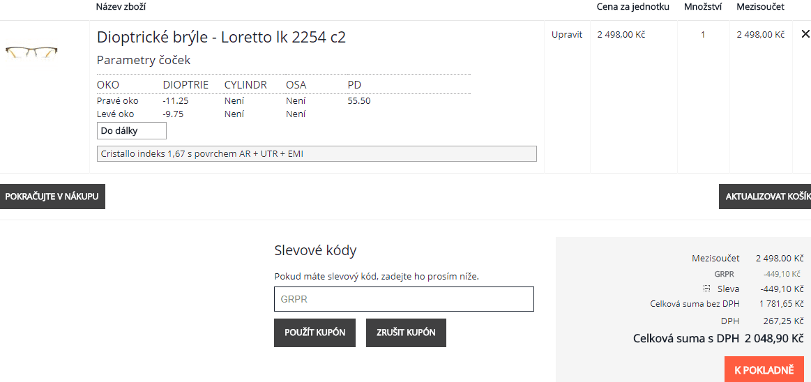 Sleva 90% na obruby značky Loretto