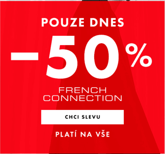 Sleva 50% na značku French Connection