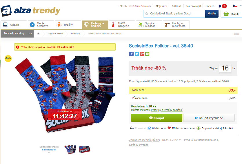 Ponožky SocksInBox vel. 36-40 (3kusy)