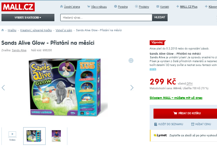 Sands Alive Glow set Přistání na měsíci