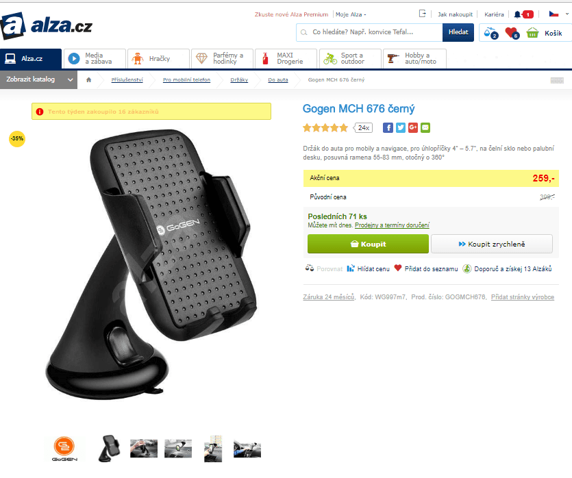 Držák do auta Gogen MCH 676