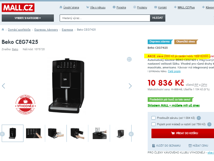 Automatický kávovar BEKO CEG7425