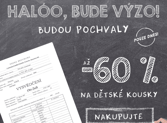 Výprodej dětského zboží k vysvědčení