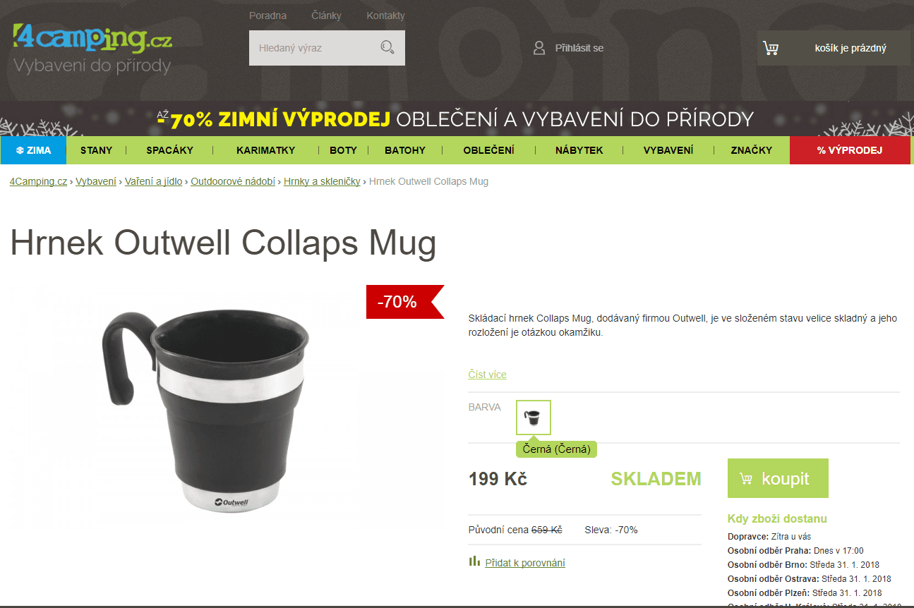 Skládací hrnek Outwell Collaps Mug