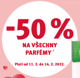 Sleva 50% na všechny parfémy