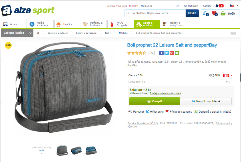 Taška na notebook a tablet Boll prophet 22