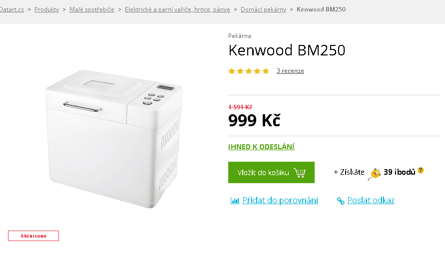 Domácí pekárna chleba Kenwood BM 250 