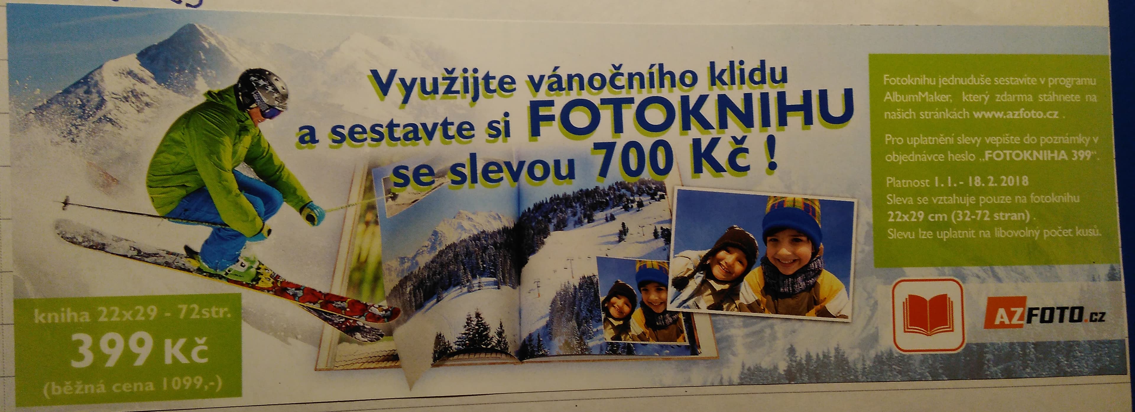 Kvalitní FOTOKNIHA A4 72stran za 399,-