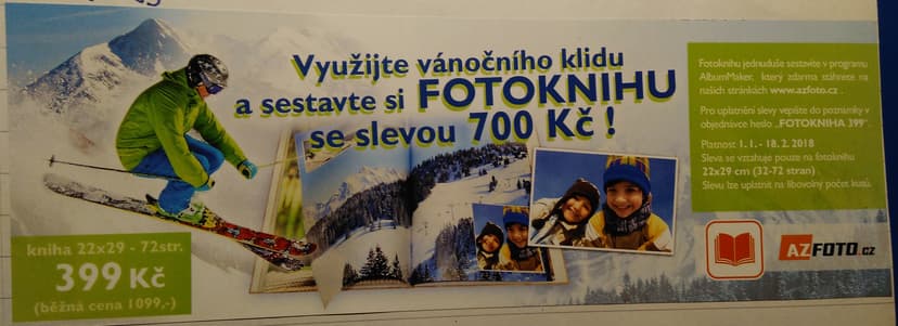 Kvalitní FOTOKNIHA A4 72stran za 399,-
