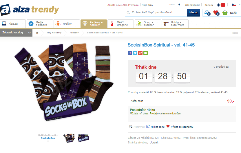 Ponožky SocksInBox vel. 41-45 (3kusy)