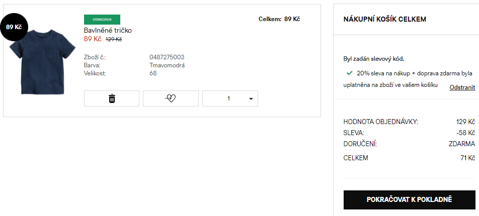 H&M - extra sleva 20% + doprava zdarma