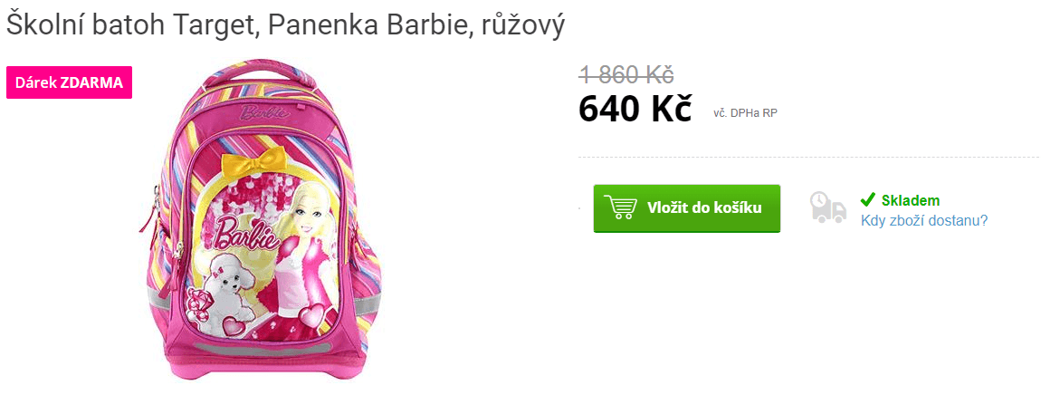 Batoh do školy Target Barbie a pejsek