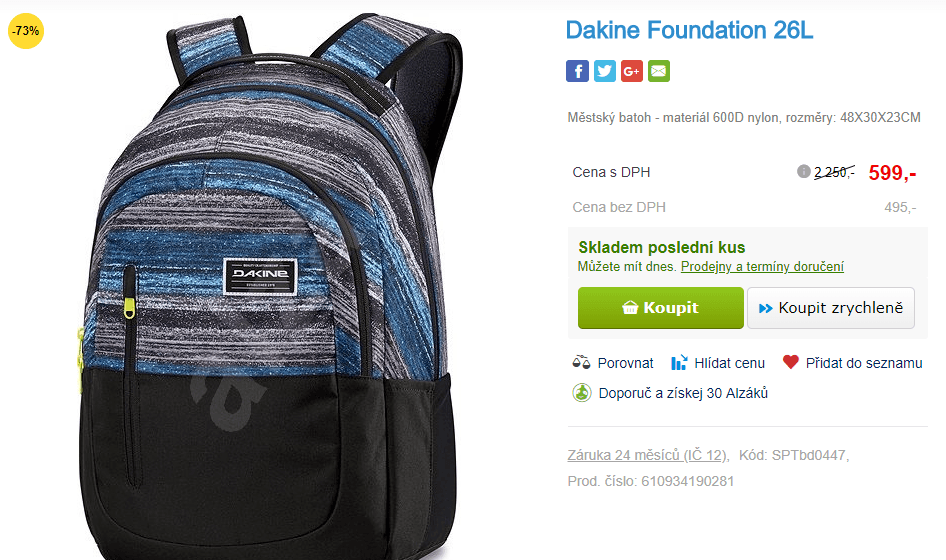 Batoh Dakine Foundation 26L