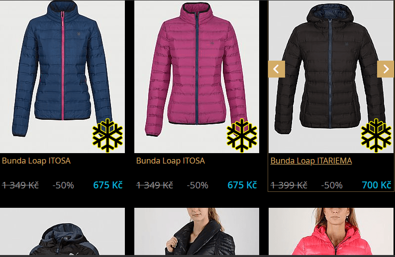 Sleva 50% na všechny zimní bundy