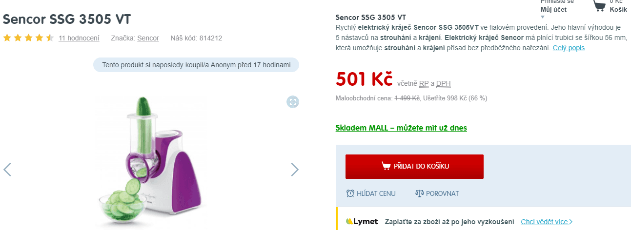 El. kráječ a struhadlo Sencor 