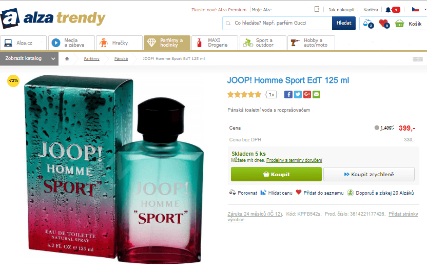 JOOP! Homme Sport EdT 125 ml