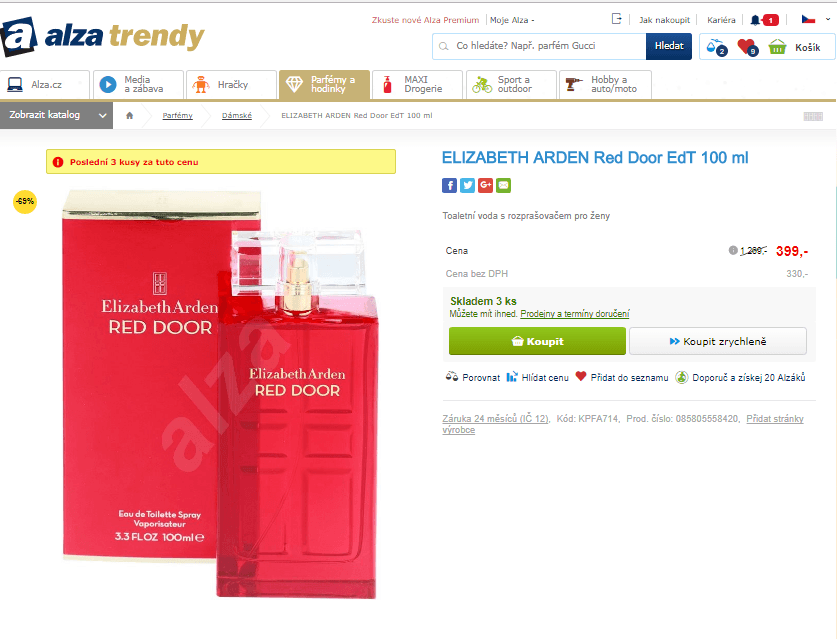 ELIZABETH ARDEN Red Door EdT 100 ml