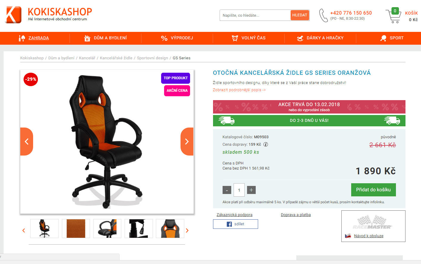 Otočná kancelářská židle GT Series