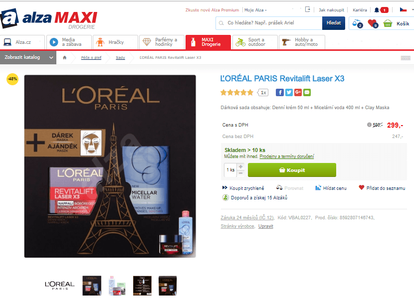 Dárková sada Loreal Paris Revitalift Laser X3