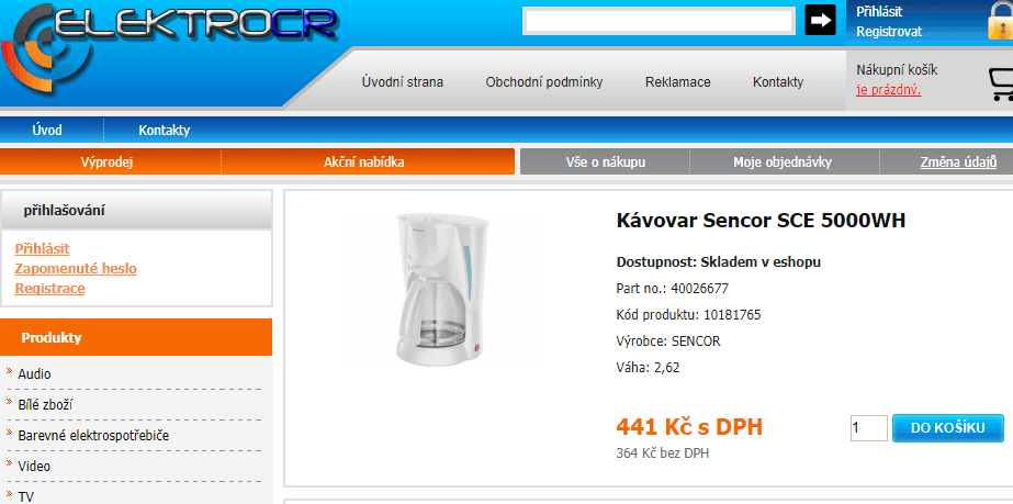 Kávovar Sencor SCE 5000